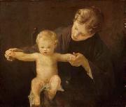 Paul Peel Mother and Child, oil painting on canvas